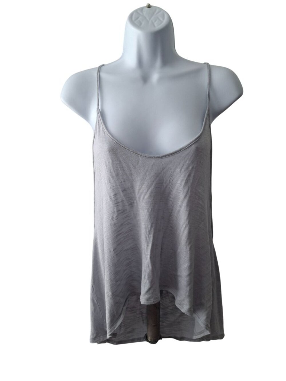 POET Culture Open Back Tank Top Small Gray Boho Coquette Festival Y2K